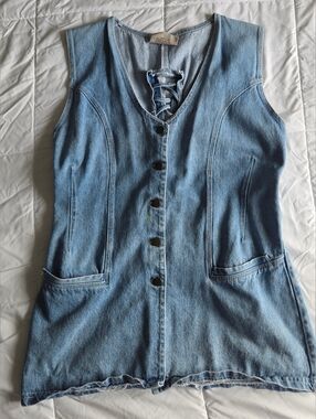 Vintage Neutral Zone Sleeveless Denim Vest